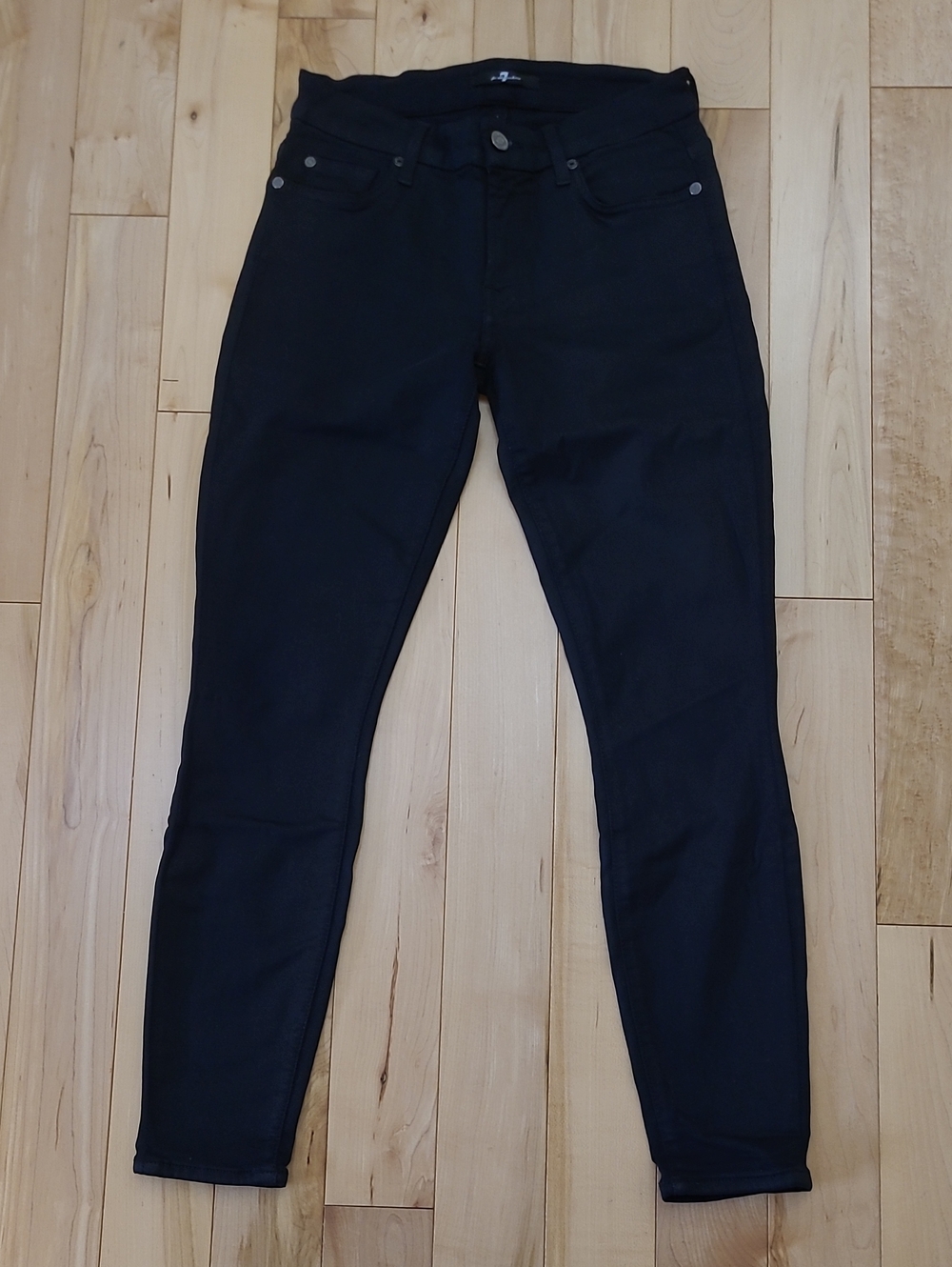 7 For All Mankind Women's Size 27 Black Women's Skinny Jeans
